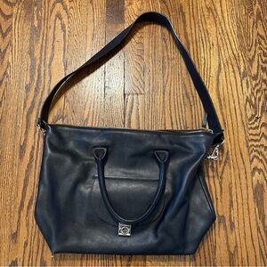 Massimo Dutti black shopper Leather bag
